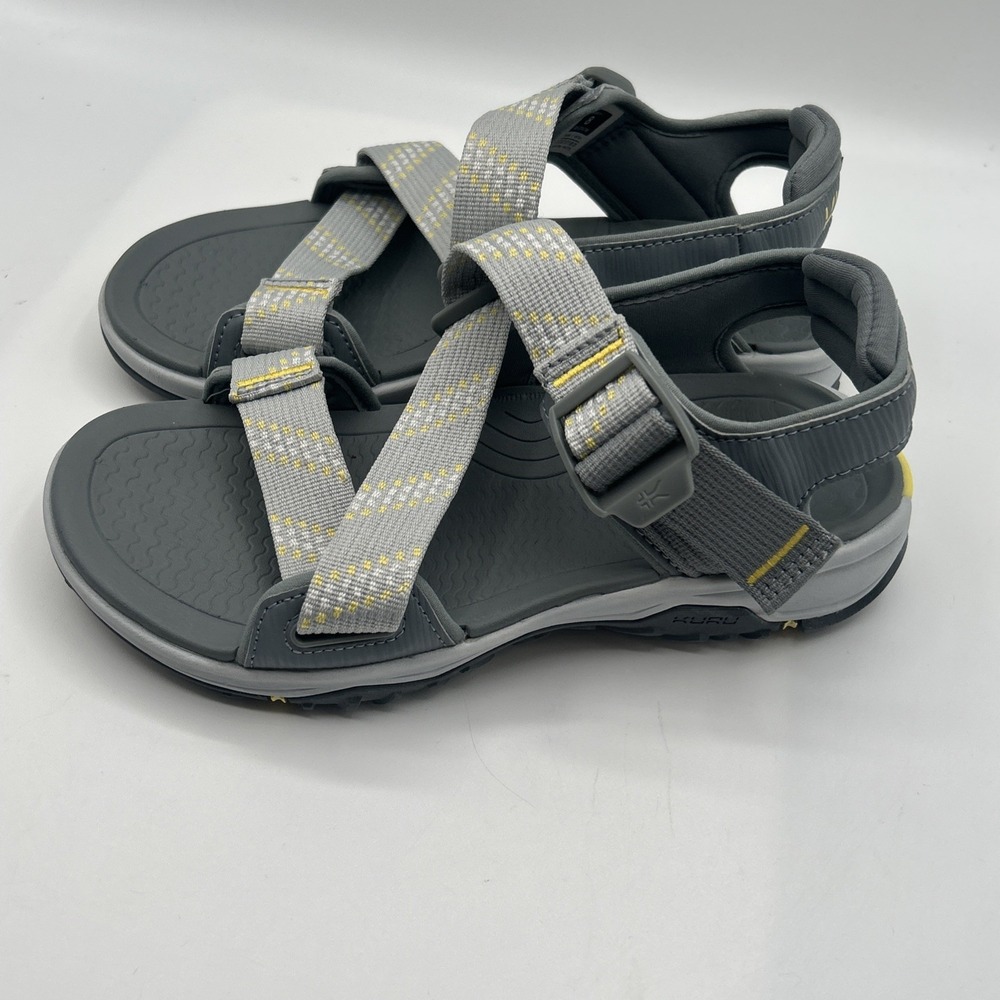 NEW Kuru Women's Current Sandal, Gray, Soft Yellow,Walking,Hiking, SZ: 8 M, NWOB - Picture 5 of 15